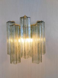  JL Light Style Murano glass wall sconce with side alternated green tronchi glasses - 4550204