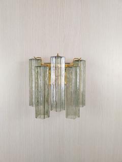  JL Light Style Murano glass wall sconce with side alternated green tronchi glasses - 4550205