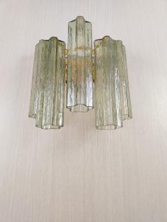  JL Light Style Murano glass wall sconce with side alternated green tronchi glasses - 4550207