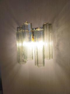  JL Light Style Murano glass wall sconce with side alternated green tronchi glasses - 4550211