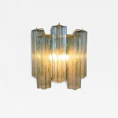  JL Light Style Murano glass wall sconce with side alternated green tronchi glasses - 4697443