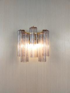  JL Light Style Murano glass wall sconce with side alternated mauve tronchi glasses - 4550212