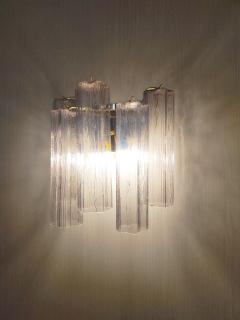  JL Light Style Murano glass wall sconce with side alternated mauve tronchi glasses - 4550220