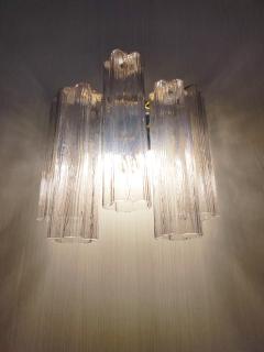  JL Light Style Murano glass wall sconce with side alternated mauve tronchi glasses - 4550221