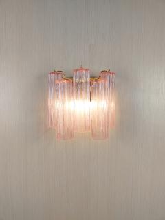  JL Light Style Murano glass wall sconce with side alternated pink tronchi glasses - 4550692