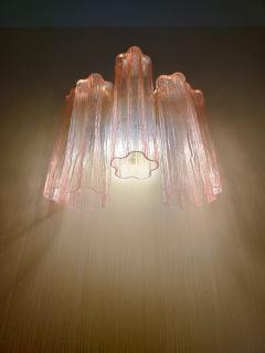  JL Light Style Murano glass wall sconce with side alternated pink tronchi glasses - 4550766