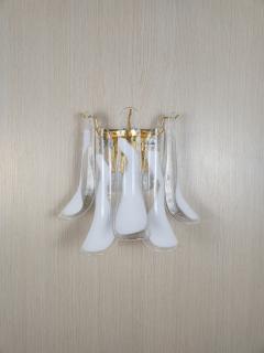  JL Light Style Murano glass wall sconce with white feathers glasses - 4297976