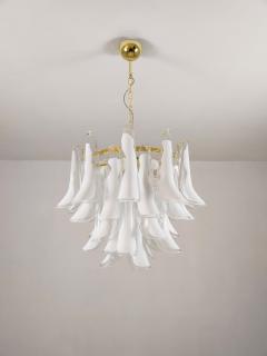  JL Light Style Murano glass white feathers chandelier - 4309523