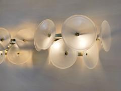  JL Light Style Pair of Murano glass wall sconces with satin Trumpets - 4536243