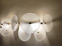  JL Light Style Pair of Murano glass wall sconces with satin Trumpets - 4536368