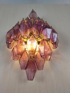  JL Light Style Poliedro shaped amethyst Murano glass wall sconce - 4297811