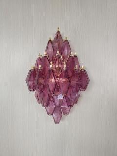  JL Light Style Poliedro shaped amethyst Murano glass wall sconce - 4297814
