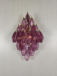  JL Light Style Poliedro shaped amethyst Murano glass wall sconce - 4297815