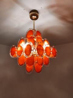  JL Light Style Red Murano glass discs chandelier in square shape - 4293480