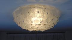  JL Light Style Satin flowers basket Murano glass flush mount - 4300730