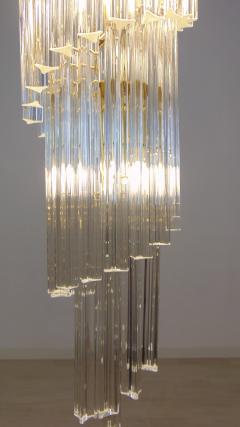  JL Light Style Spiral clear Murano glass triedri chandelier - 4295336