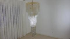  JL Light Style Spiral clear Murano glass triedri chandelier - 4295340