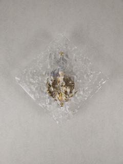  JL Light Style Textured water effect clear Murano glass single wall sconce - 4299822