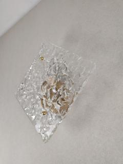  JL Light Style Textured water effect clear Murano glass single wall sconce - 4299823