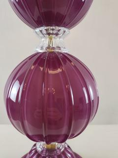  JL Light Style Three Spheres Amethyst Murano glass table lamp - 4303889
