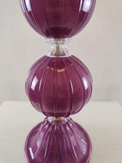  JL Light Style Three Spheres Amethyst Murano glass table lamp - 4303891