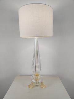  JL Light Style Tripode clear and gold Murano glass table lamp - 4304226