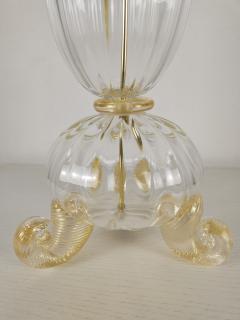  JL Light Style Tripode clear and gold Murano glass table lamp - 4304235