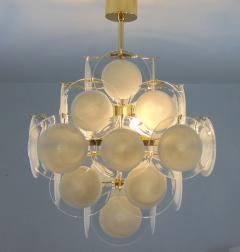  JL Light Style White Murano glass discs chandelier in square shape - 4293459