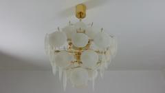  JL Light Style White Murano glass discs chandelier in square shape - 4293462