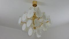  JL Light Style White Murano glass discs chandelier in square shape - 4293463