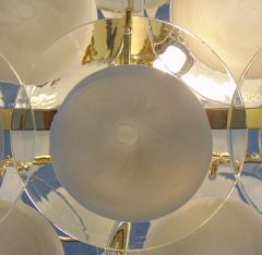  JL Light Style White Murano glass discs chandelier in square shape - 4293465
