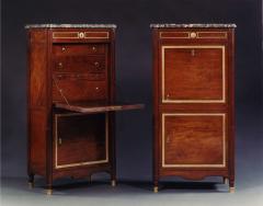  JOSEPH CANABAS 9260 A RARE PAIR OF MAHOGANY AND GILT BRONZE MOUNTED SECRETAIRE - 3614356