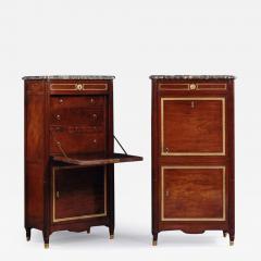  JOSEPH CANABAS 9260 A RARE PAIR OF MAHOGANY AND GILT BRONZE MOUNTED SECRETAIRE - 3614837