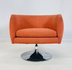  JOSEPH D URSO Swivel Lounge Chair by Joseph DUrso for Knoll Signed USA 2009 - 4128937