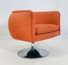  JOSEPH D URSO Swivel Lounge Chair by Joseph DUrso for Knoll Signed USA 2009 - 4128938