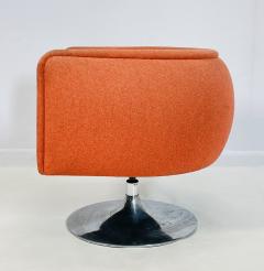  JOSEPH D URSO Swivel Lounge Chair by Joseph DUrso for Knoll Signed USA 2009 - 4128939