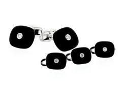  JOSEPH ORLANDO JOSEPH ORLANDO DIAMOND AND BLACK ONYX CUFFLINKS AND SHIRT STUDS - 3396695