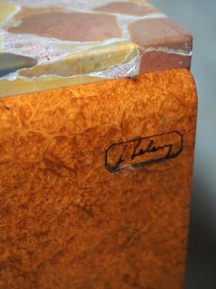  JULES EMILE LELEU Jules Leleu cabinet in amboyna with mahogany interior - 3031421