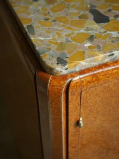  JULES EMILE LELEU Jules Leleu cabinet in amboyna with mahogany interior - 3031437