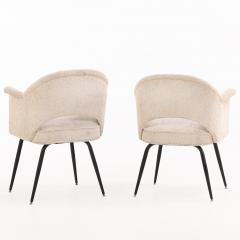  JULES EMILE LELEU Pair of Lounge Chairs in the Manner of Jules Leleu C 1960  - 4722106