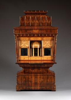  Jacob Helwig A MAGNIFICENT ROSEWOOD BOXWOOD INLAID AND GILT BRONZE MOUNTED SECRETAIRE - 3632181