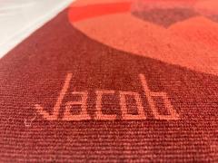  Jacob Mid Century Tapestry Signed and Design by Jacob 4 8 x 5 8  - 4241774