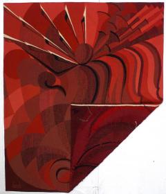  Jacob Mid Century Tapestry Signed and Design by Jacob 4 8 x 5 8  - 4241783