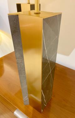  James Devlin Studio Pair of Diagonal Marble and Bronze Table Lamps by James Devlin Studio - 3757093