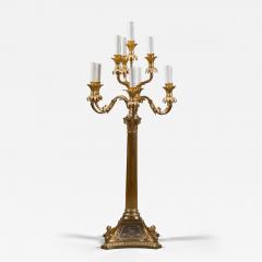  James Dixon Sons Gilded and silvered nickel silver 10light candelabra made by James Dixon Sons - 4751232