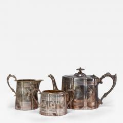  James Dixon Sons James Dixon Sons An Aesthetic Movement Electroplated Britannia Metal Tea Set - 4221834
