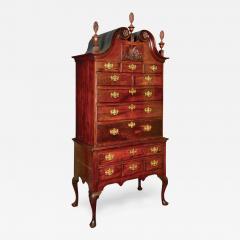  James M Kilvington Inc A Rare Early Rococo Walnut Scrolled Top High Chest - 591445