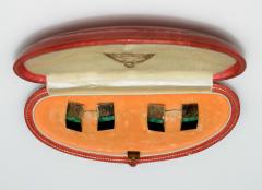  Janesich Janesich 18K Gold Jade Cuff Links in original Box - 1953136