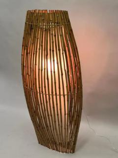  Janine Abraham Dirk Jan Rol French Midcentury Rattan Light Sculpture Floor Lamp Janine Abraham D Jan Roi - 3605237