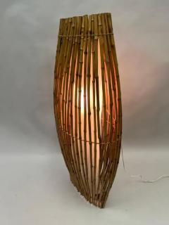  Janine Abraham Dirk Jan Rol French Midcentury Rattan Light Sculpture Floor Lamp Janine Abraham D Jan Roi - 3605238